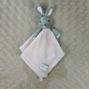 Hoolaroo Pink Gray Bunny Rabbit Lovey Security Blanket Plush Baby Toy